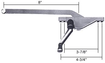 CRL 8" Right Hand Aluminum Teardrop Style Casement Window Operator