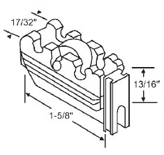 STB Window Roller Assembly, Steel Wheel, 17/32" Diameter - Package