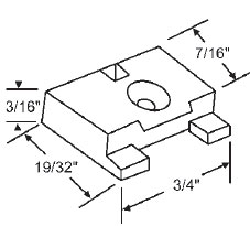 STB Sliding Window Glide, Nylon - Package