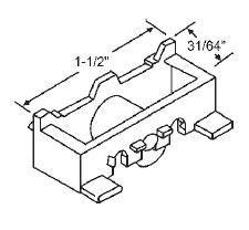STB Window Roller Assembly, Nylon Wheel, 1/2" Diameter - Package