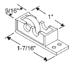STB Window Roller Assembly, Steel Wheel, 1/2" Diameter - Package