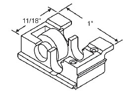 STB Window Roller Assembly, Nylon Wheel, 17/32" Diameter - Package