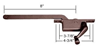CRL 8" Right Hand Bronze Square Style Casement Window Operator