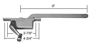 CRL 9" Left Hand Aluminum Square Style Casement Window Operator