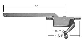 CRL 9" Right Hand Aluminum Square Style Casement Window Operator