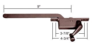 CRL 9" Right Hand Bronze Square Style Casement Window Operator