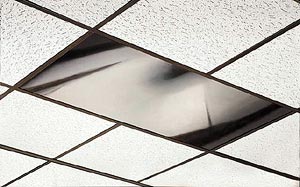Smoked Bronze Drop-In Ceiling Tile Security Mirror  - 2' x 2'