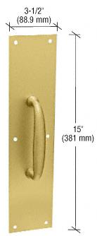 CRL 3-1/2" x 15" Polished Brass Pull Plate