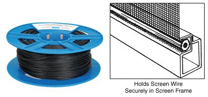 CRL .165 Black Screen Retainer Spline - 500 Foot Roll
