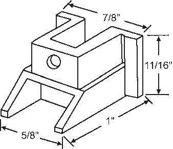 STB Bottom Guide for Window Channel Balances, Attached