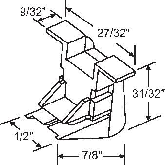 STB Bottom Guide for Window Channel Balances, Attached