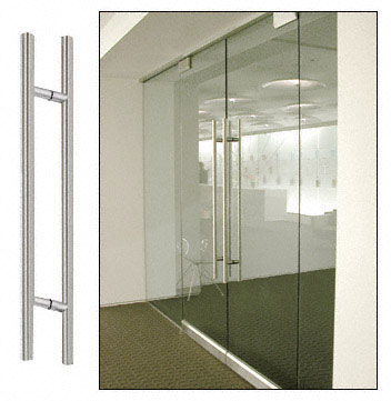 CRL Brushed Stainless Finish 60" Extra Length Ladder Style Back-to-Back Pulls