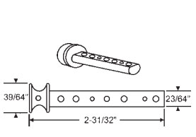 STB End Bracket for Window Channel Balance, White