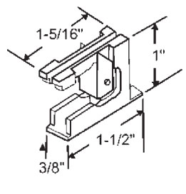 STB End Bracket for Window Channel Balance, White