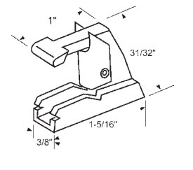 STB End Bracket for Window Channel Balance, Black