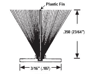 STB Window Pile, Finned, Gray, .187 Backing Width, .350 Pile Height - 100 Ft.