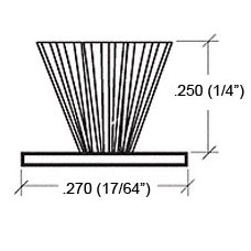 STB Window Pile, Adhesive Backed, Gray, .270 Backing Width, .250 Pile Height - 100 Ft.