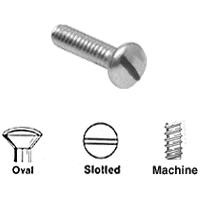 CRL 8-32 x 1/2" Oval Head Slotted Mirror Plate Screws - Package