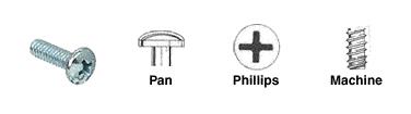 CRL 6-32 x 1/2" Pan Head Phillips Machine Screws