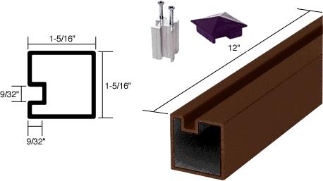 CRL 12" Duranodic Bronze Alumin End Post