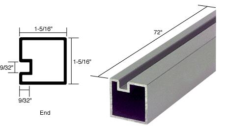 CRL Satin Anodized End Post Extrusion - 72 inch Long