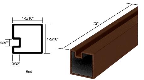 CRL Duranodic Bronze End Post Extrusion - 72 inch Long