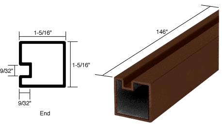 CRL Duranodic Bronze End Post Extrusion - 12 ft Long