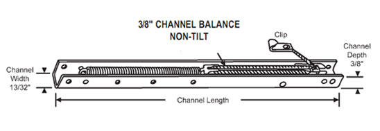 STB Window Channel Balance, Non-Tilt, Stamped 10C - 11" | SPECIAL ORDER
