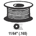 STB Hollow Ribbed Screen Retainer Spline, Gray, 11/64", 100 Foot Roll