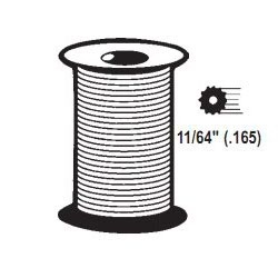 STB Hollow Ribbed Screen Retainer Spline, Gray, 11/64", 500 Foot Roll