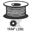 STB Hollow Ribbed Screen Retainer Spline, Gray, 15/64", 250 Foot Roll
