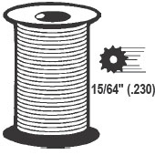 STB Hollow Ribbed Screen Retainer Spline, Gray, 15/64", 500 Foot Roll