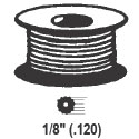 STB Hollow Ribbed Screen Retainer Spline, Gray, 1/8", 100 Foot Roll