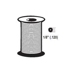 STB Hollow Ribbed Screen Retainer Spline, Gray, 1/8", 500 Foot Roll