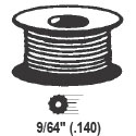 STB Hollow Ribbed Screen Retainer Spline, Gray, 9/64", 100 Foot Roll