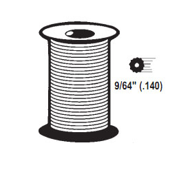 STB Hollow Ribbed Screen Retainer Spline, Gray, 9/64", 500 Foot Roll
