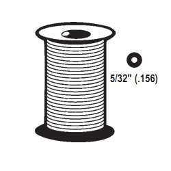 STB Hollow Round Screen Retainer Spline, Black, 5/32", 200 Foot Roll