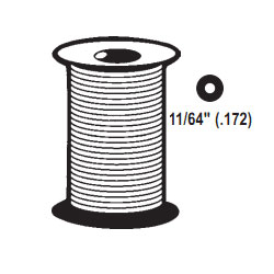 STB Hollow Round Screen Retainer Spline, Black, 13/64", 200 Foot Roll
