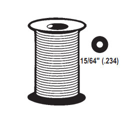 STB Hollow Round Screen Retainer Spline, Black, 15/64", 200 Foot Roll