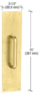 CRL 15" Round Polished Brass Pull Plate