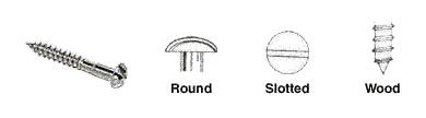 CRL 6 x 1-1/2" Round Head Nickel Plated Wood Screws - Pack of 8 Screws