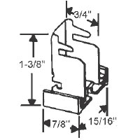 Balance Shoe for Tubular Window Balances, Left Hand