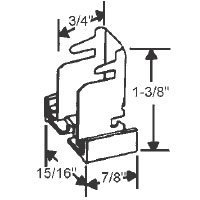 Balance Shoe for Tubular Window Balances, Right Hand