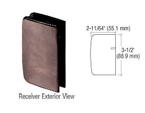 CRL Oil Rubbed Bronze Glass Swinging Door Lock Receiver for 700C0RB