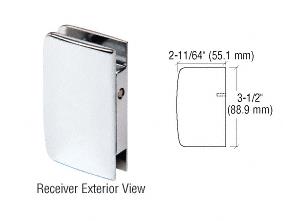 CRL Polished Chrome Glass Swinging Door Lock Receiver for 700CCH