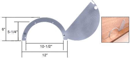 CRL Semicircular Design Satin Anodized Finish Ticket Window with 10-1/2" x 5-1/4" Opening