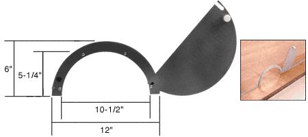 CRL Semicircular Design Duranodic Bronze Finish Ticket Window with 10-1/2" x 5-1/4" Opening