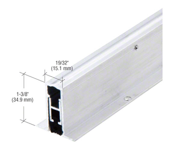 CRL Aluminum Finish Medium-Duty Automatic Door Bottom for 36" Door