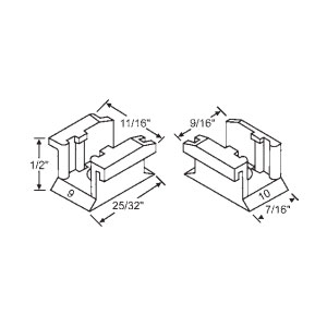 STB Lower Sash Clip Set for Tubular Window Balances