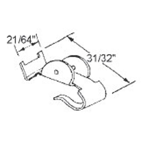 STB End Clip, Factory Installed, 75 Series Spiral Balances
